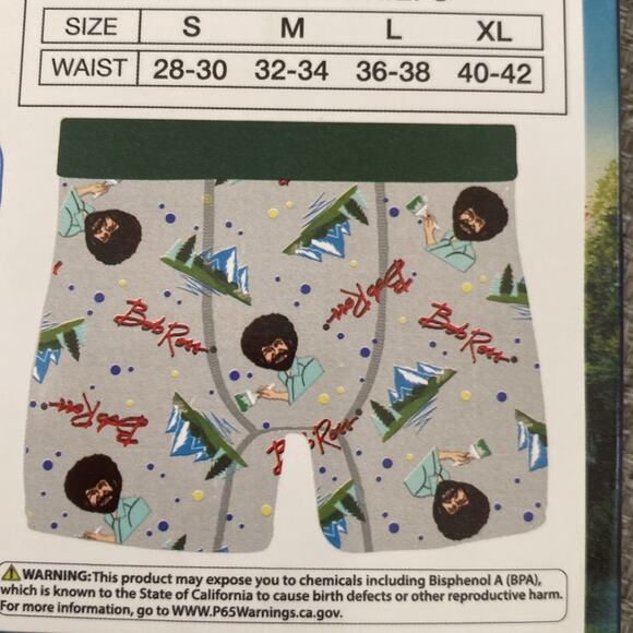 Bob Ross the joy of painting mens boxer briefs - Picture 2 of 5